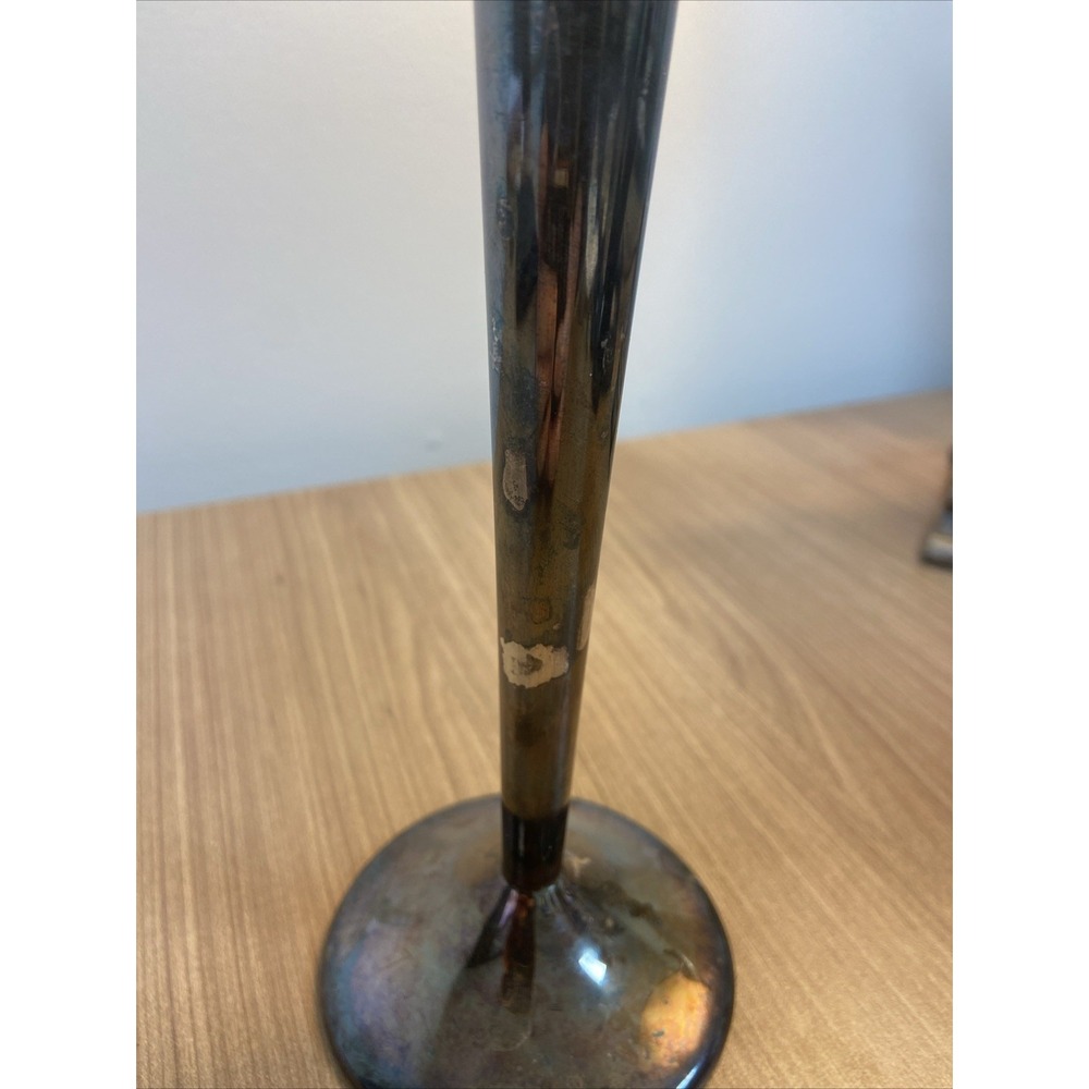 VTG Reed & Barton Iridescent Silver Plate Bud Vase - Picture 6 of 10